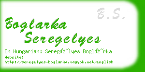 boglarka seregelyes business card